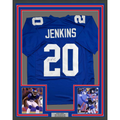 Framed Autographed/Signed Janoris Jenkins Jackrabbit 35x39 New York Blue Football Jersey JSA COA