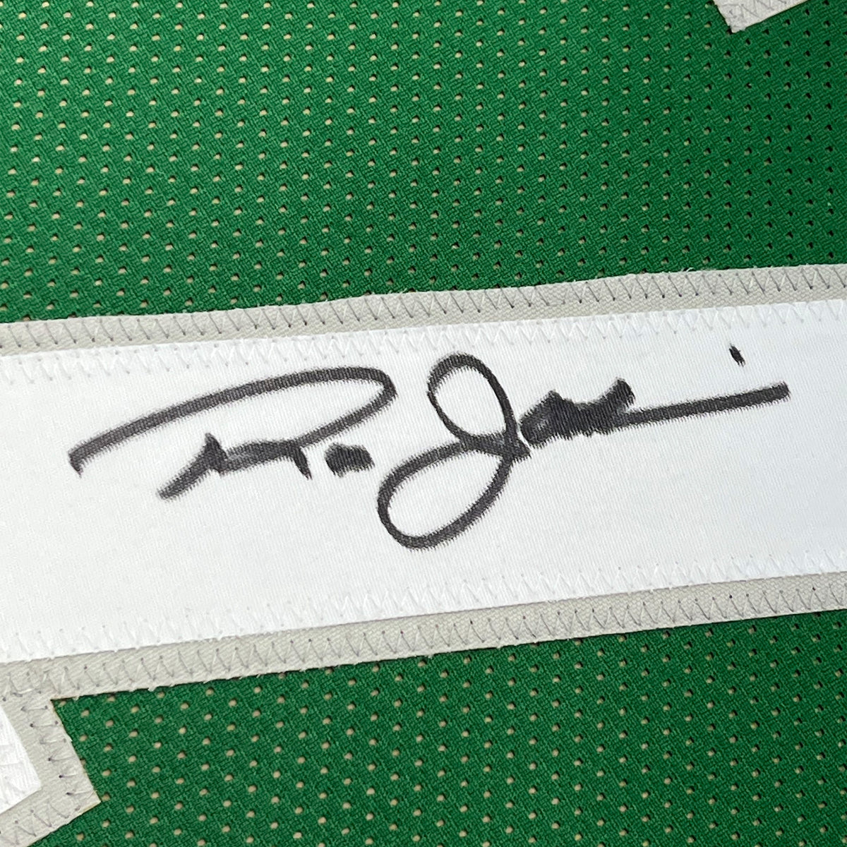 Framed Autographed/Signed Ron Jaworski 35x39 Philadelphia Green Football Jersey JSA COA