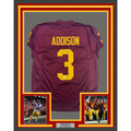 Framed Autographed/Signed Jordan Addison 35x39 USC Southern Cal Red College Football Jersey JSA COA