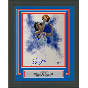 Framed Autographed/Signed Josh Giddey Oklahoma City Thunder 8x10 Basketball Photo PSA/DNA COA