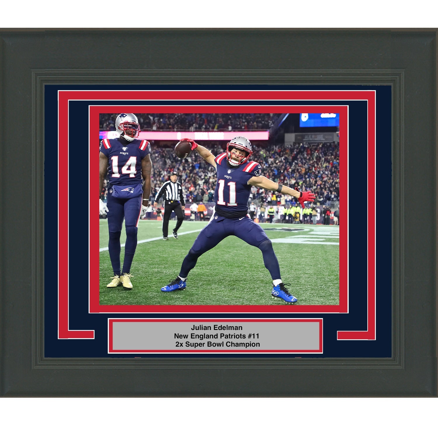 Framed Julian Edelman New England Patriots 8x10 Football Photo