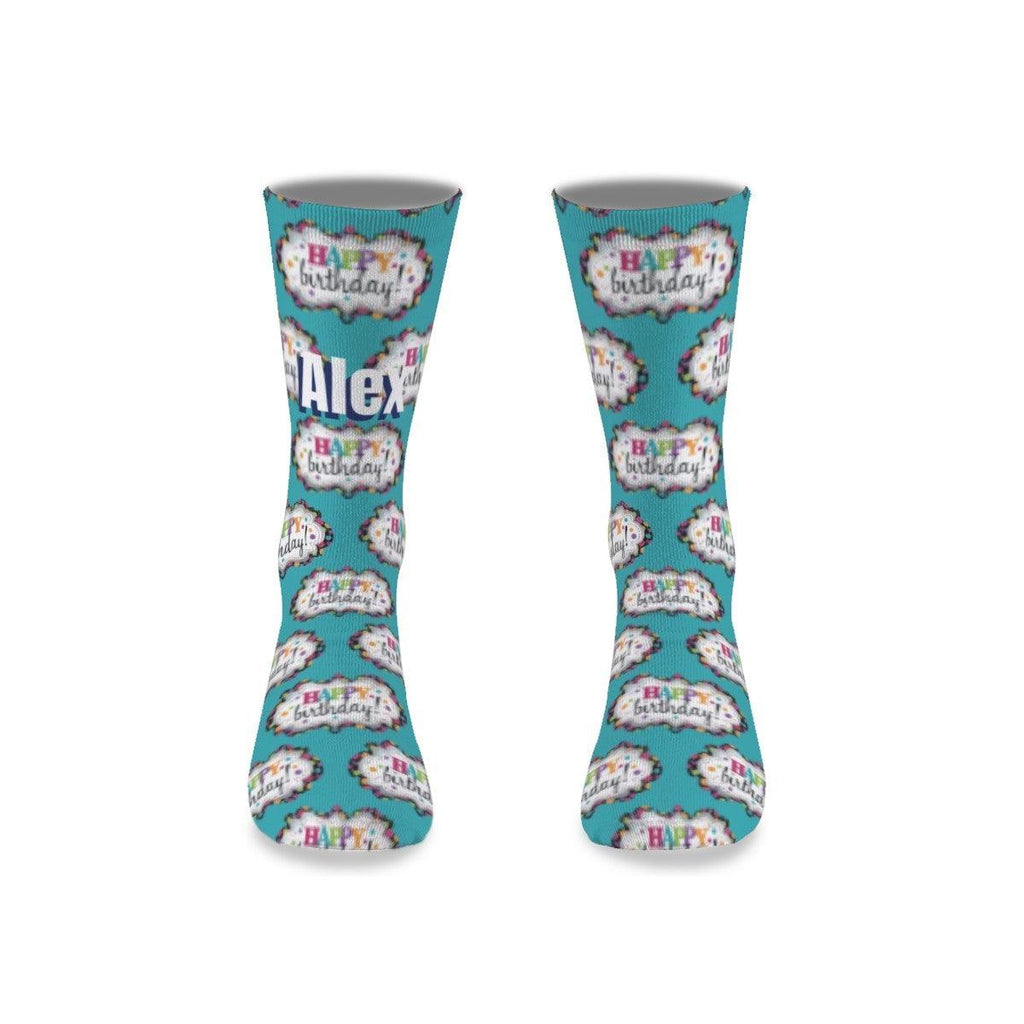 Happy Birthday Socks – Personalized with Any Name | Novelty Gift Socks