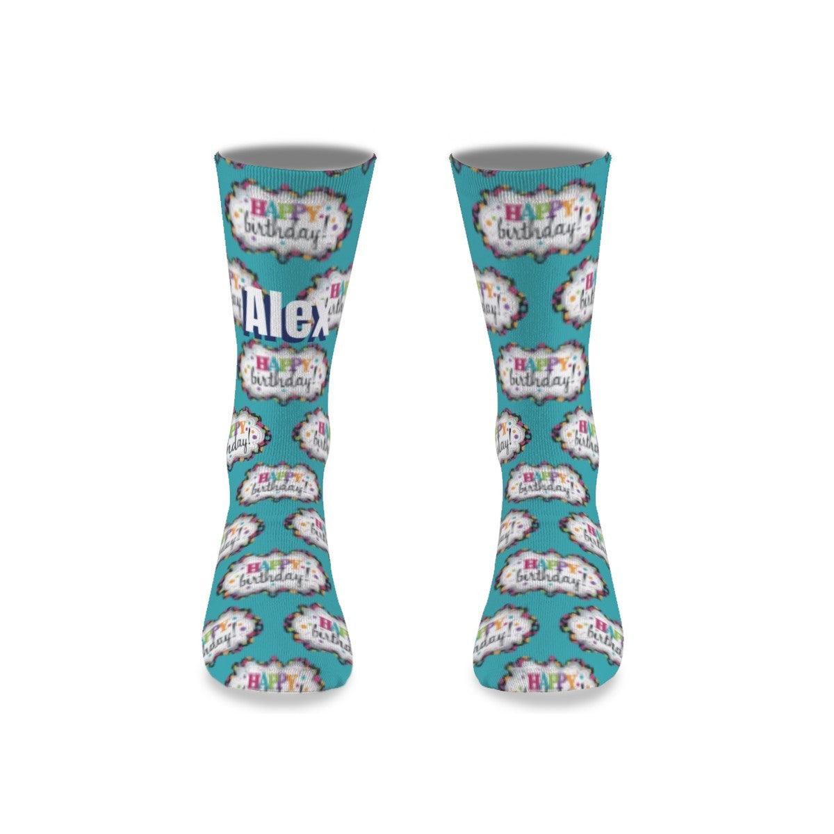 Happy Birthday Socks – Personalized with Any Name | Novelty Gift Socks