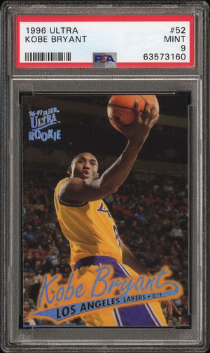 Graded 1996 Fleer Ultra Kobe Bryant #52 Rookie RC Basketball Card PSA 9 Mint