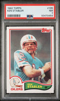 Graded 1982 Topps Ken Stabler #105 Football Card PSA 7 Near Mint