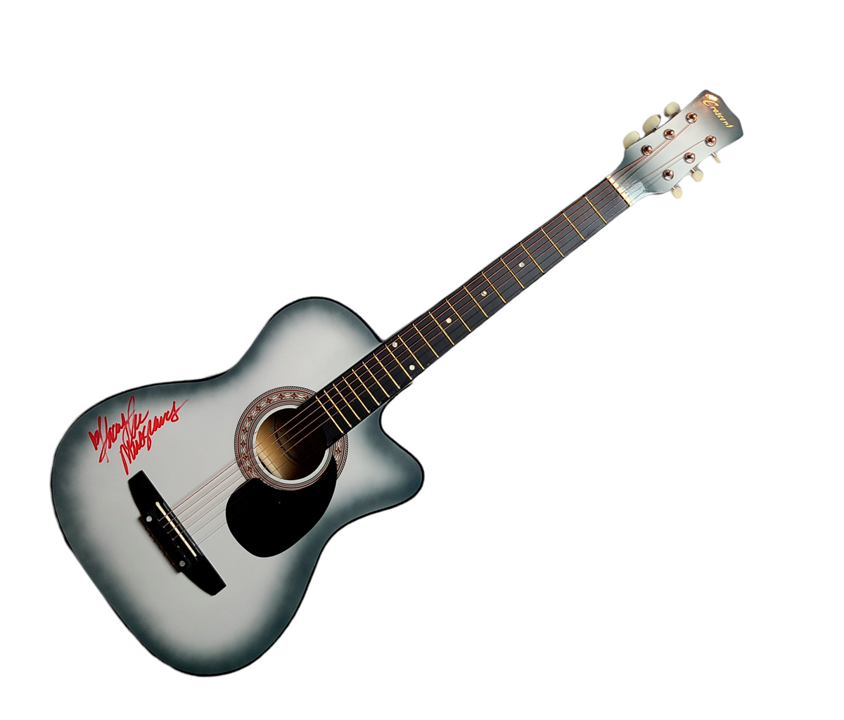Kacey Musgraves Signed Autographed Crescent Acoustic Guitar AFTAL UACC