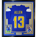 Framed Autographed/Signed Keenan Allen 35x39 Los Angeles LA Color Rush Football Jersey JSA COA