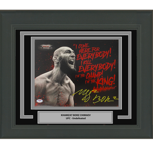 Framed Autographed/Signed Khamzat Borz Chimaev UFC MMA Ultimate Fighting 11x14 Photo PSA/DNA COA