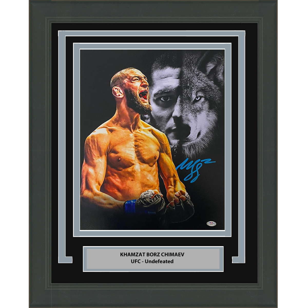 Framed Autographed/Signed Khamzat Borz Chimaev UFC MMA Ultimate Fighting 16x20 Photo PSA/DNA COA
