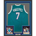 Framed Autographed/Signed Kon Knueppel 35x39 Charlotte Teal Basketball Jersey JSA COA