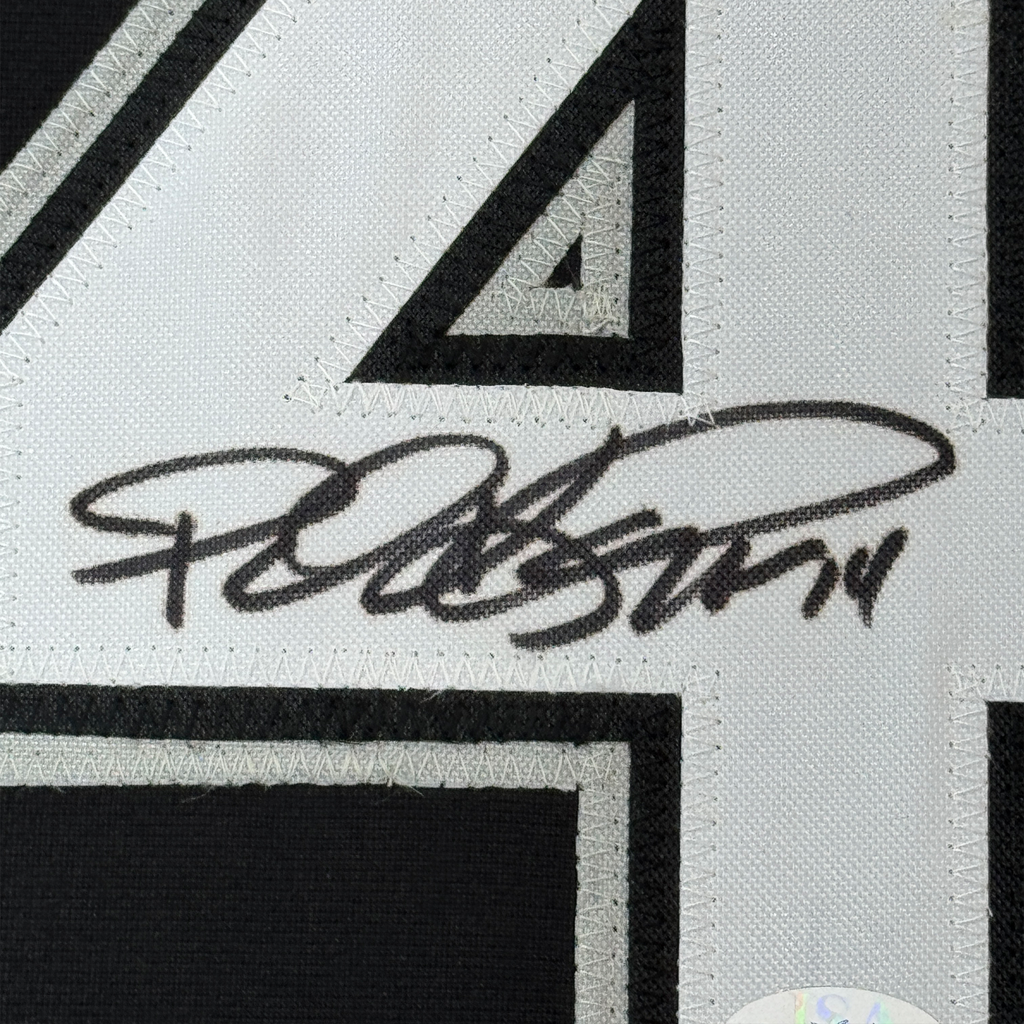 Framed Autographed/Signed Paul Konerko 35x39 Chicago Black Baseball Jersey JSA COA