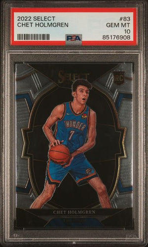 Graded 2022 Panini Select Chet Holmgren #83 Rookie RC Basketball Card PSA 10 Gem Mint