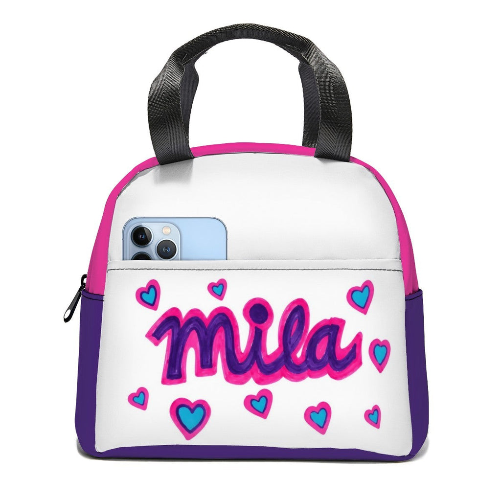 Picture this Bag! Kids Drawing Custom Lunch Tote Bag - Upload your Photo