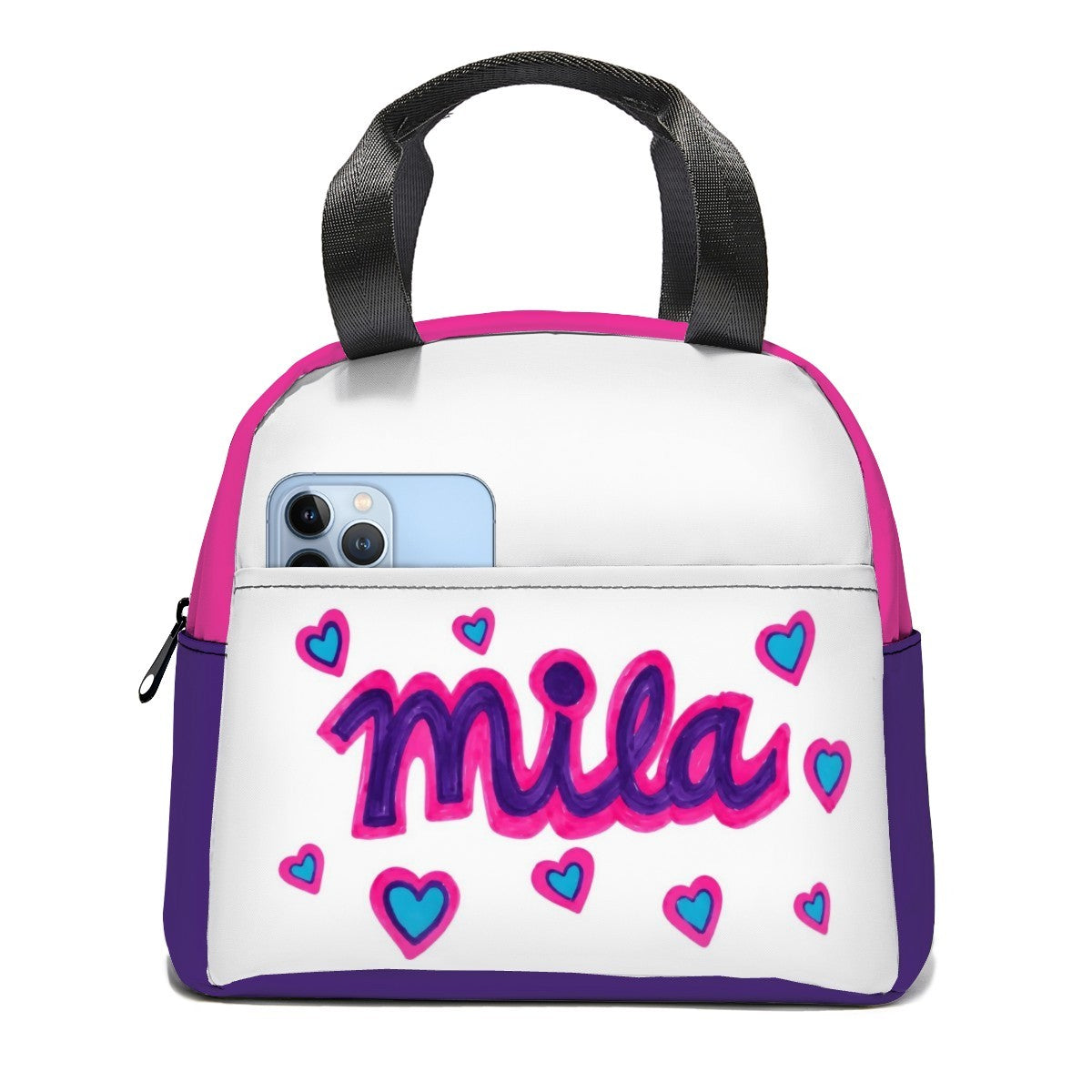 Picture this Bag! Kids Drawing Custom Lunch Tote Bag - Upload your Photo
