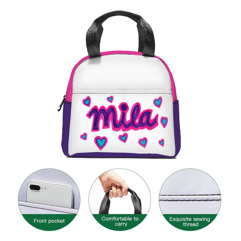 Picture this Bag! Kids Drawing Custom Lunch Tote Bag - Upload your Photo