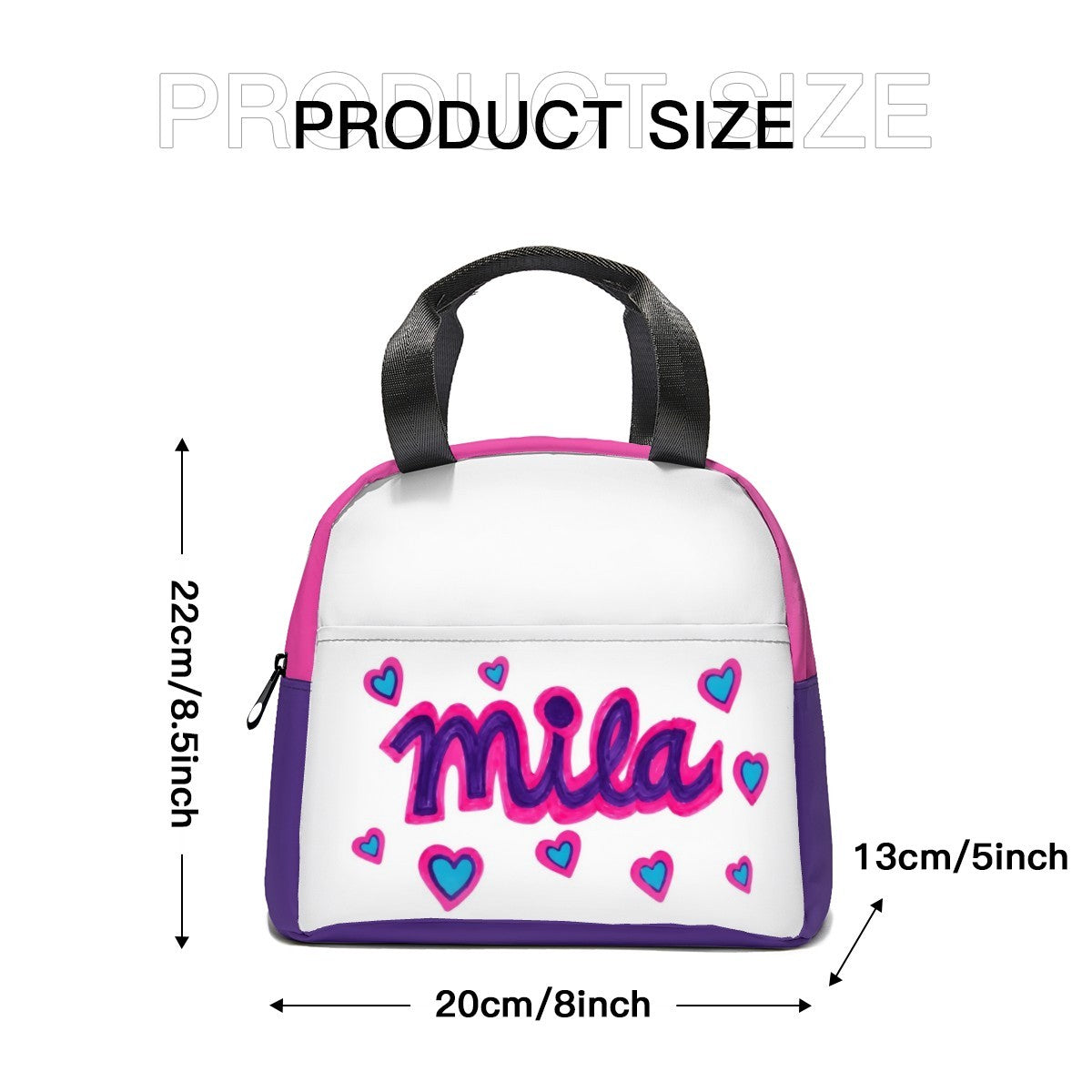 Picture this Bag! Kids Drawing Custom Lunch Tote Bag - Upload your Photo