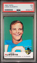 Graded 1969 Topps Lance Alworth #69 Football Card PSA 5 Excellent