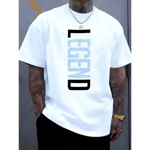 "LEGEND" Vertical Graphic T-Shirt – Minimalist Streetwear Typography Tee, Unisex Cotton Shirt