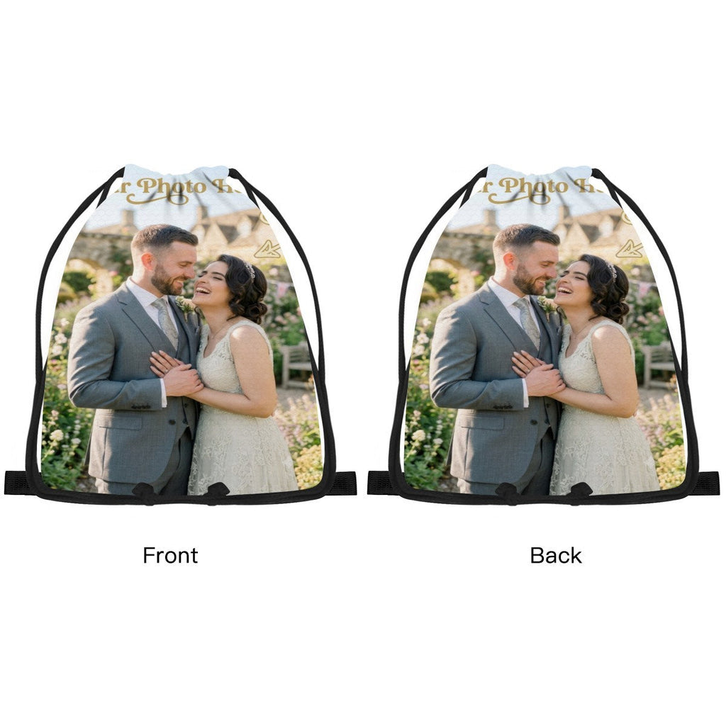 Custom Photo Drawstring Bag – Personalized Photo Gift Bag for Kids, Adults & Families