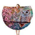 Personalized Owl Round Blanket – Custom Throw Gift