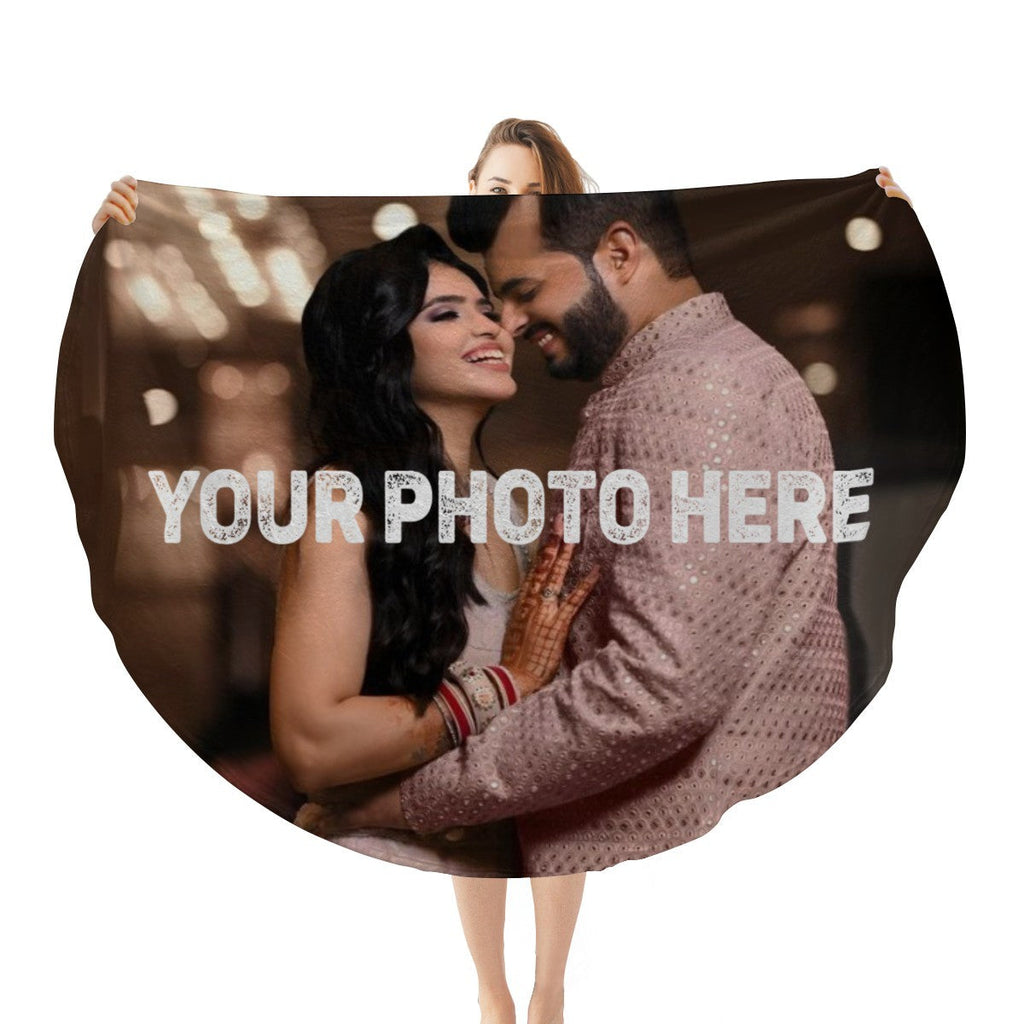 Personalized Round Blanket – Upload Your Own Photo