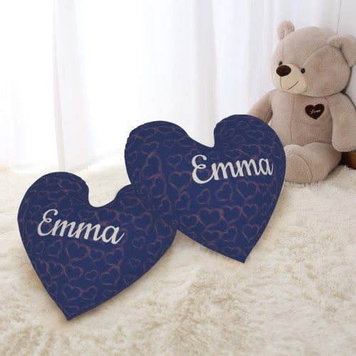 Personalized Heart Pillow with Name | Pink or Blue | 40x40cm & 45x45cm | Cotton filling