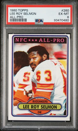 Graded 1980 Topps Leroy Lee Roy Selmon #260 Football Card PSA 6 EX-MT