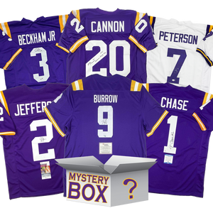 Autographed/Signed LSU Louisiana State University College Football Jersey Mystery Box with PSA JSA or Beckett COA