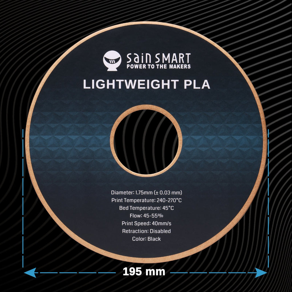 LW-PLA Filament, 1.75mm, Black & White, 1KG, Lightweight Low-Density Active Foaming PLA for 3D Print RC Planes Drone Parts