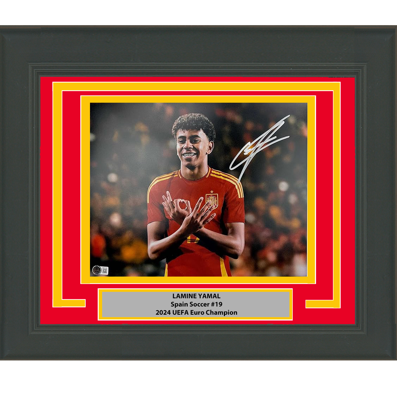 Framed Autographed/Signed Lamine Yamal Spain 11x14 Soccer World Cup Photo Beckett BAS COA #4
