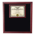 Award certificate Shadowbox, Military Frame - Certificate at Top