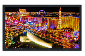 Professionally Framed Las Vegas Nevada Skyline High-Resolution Panoramic Photo 12x22 Wall Art