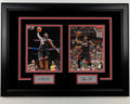 Framed LeBron James & Dwyane Wade Miami Heat 17x23 Dual Basketball Photo