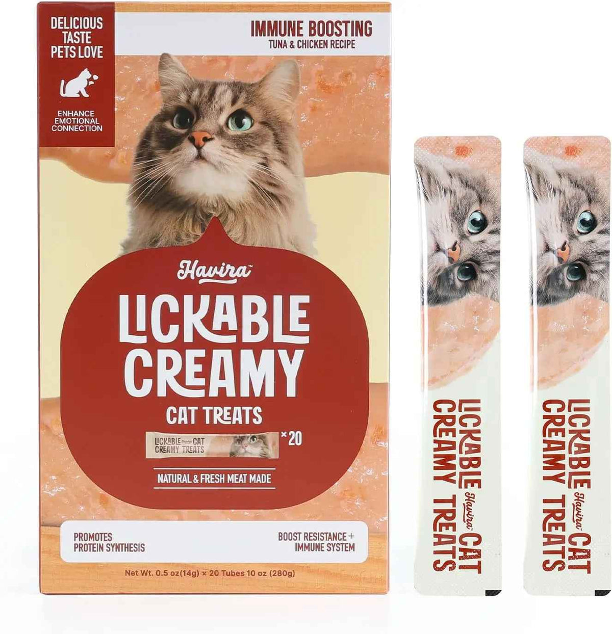 Lickable Cat Treats, Salmon Omega-3 Skin & Coat, Grain Free