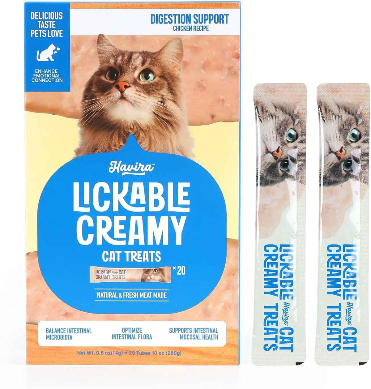 Lickable Cat Treats, Salmon Omega-3 Skin & Coat, Grain Free