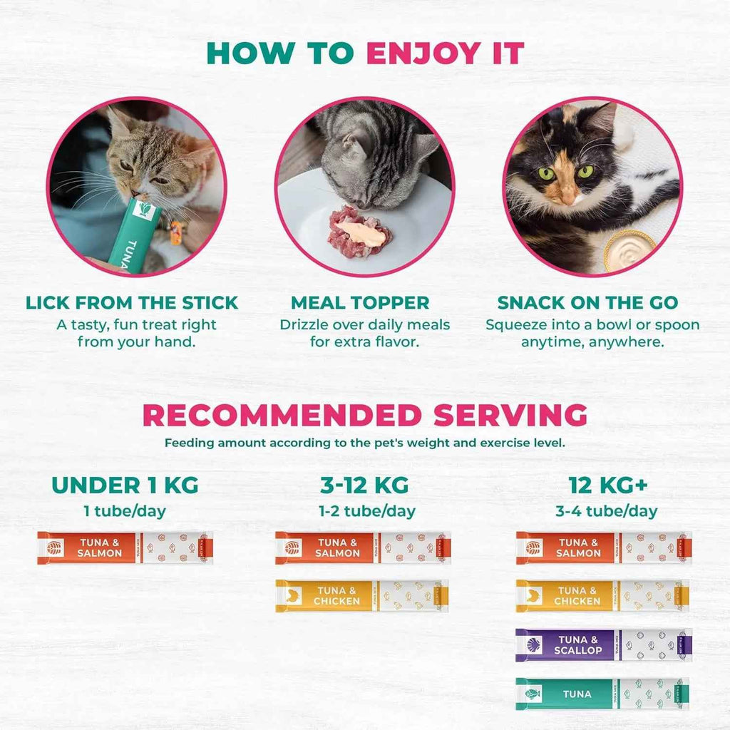 Lickable Cat Treats, Tuna Mix 40 Sticks with Urinary Care
