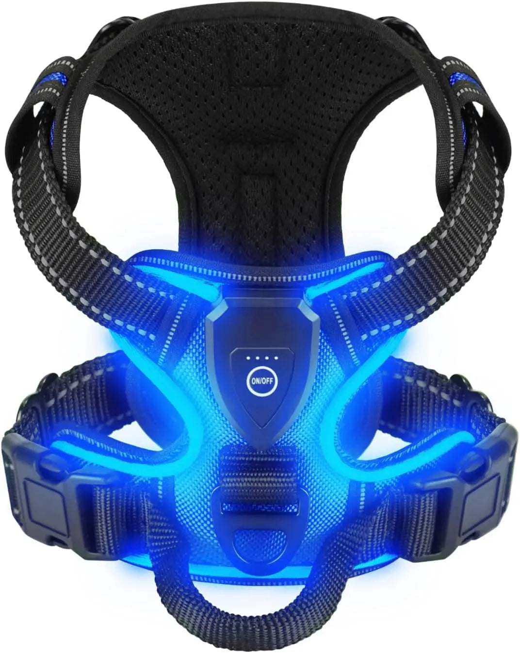 Rechargeable LED No-Pull Dog Harness Vest for Night Safety