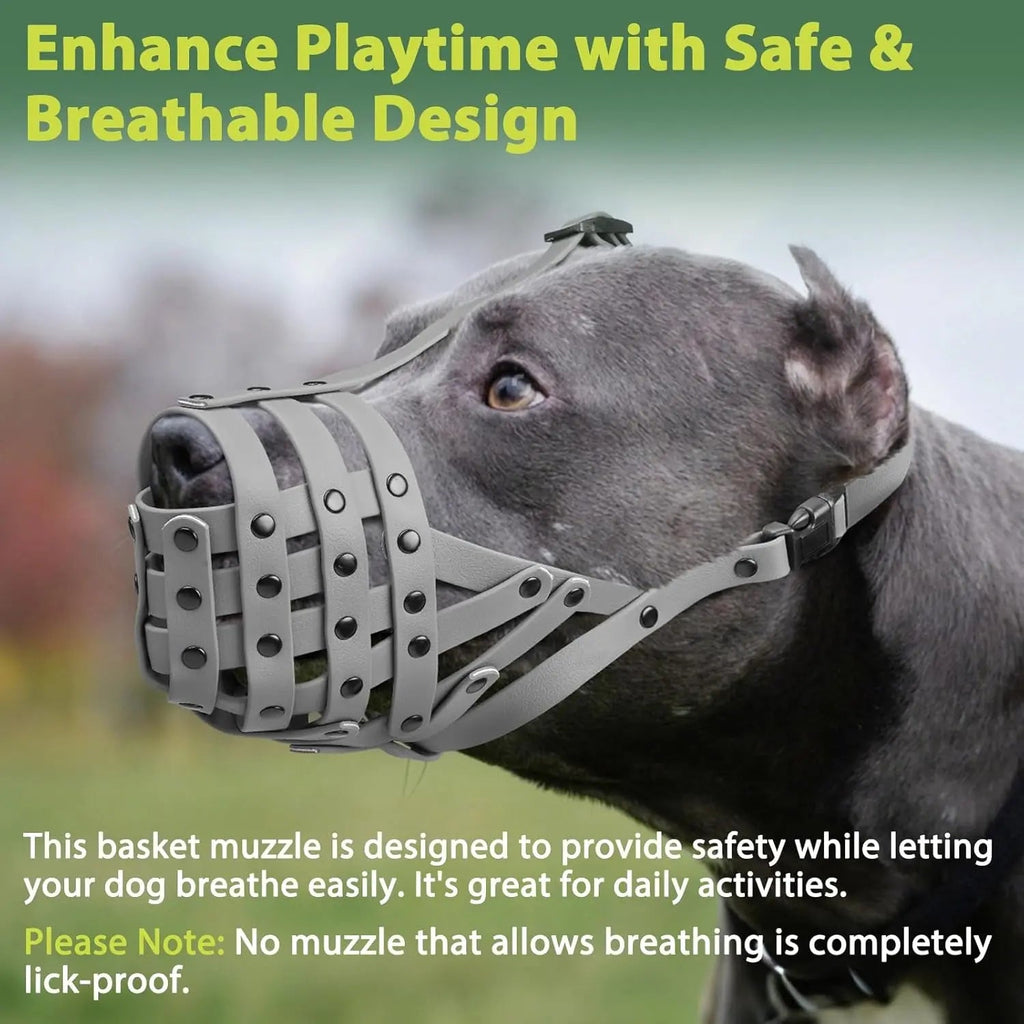 Lightweight Basket Dog Muzzle – Allows Panting, Drinking & Training