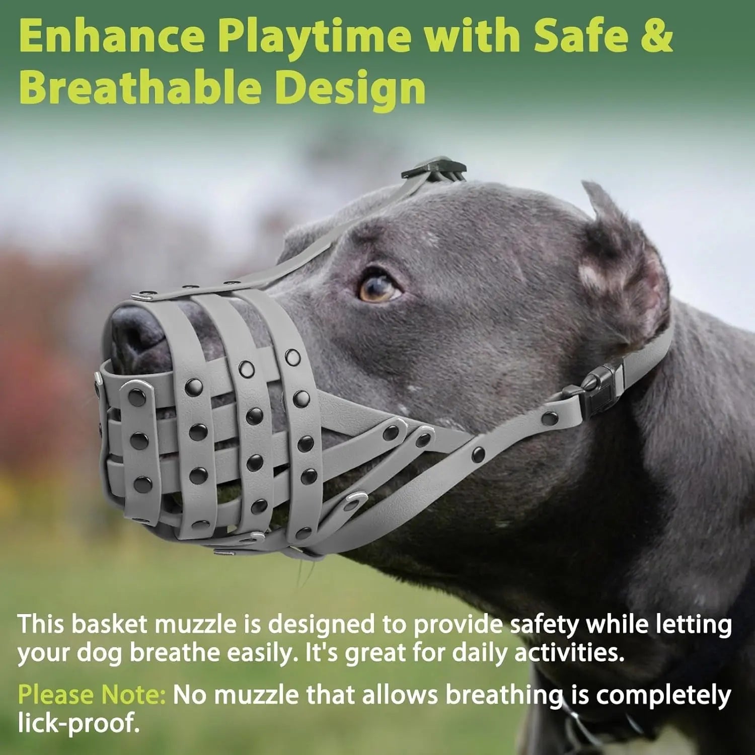 Lightweight Basket Dog Muzzle – Allows Panting, Drinking & Training