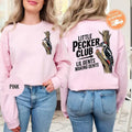 Little Pecker Club Sweatshirt – Lil Gents Making Dents Crewneck, Funny Boy Mom Pullover, Retro Woodpecker Graphic Jumper
