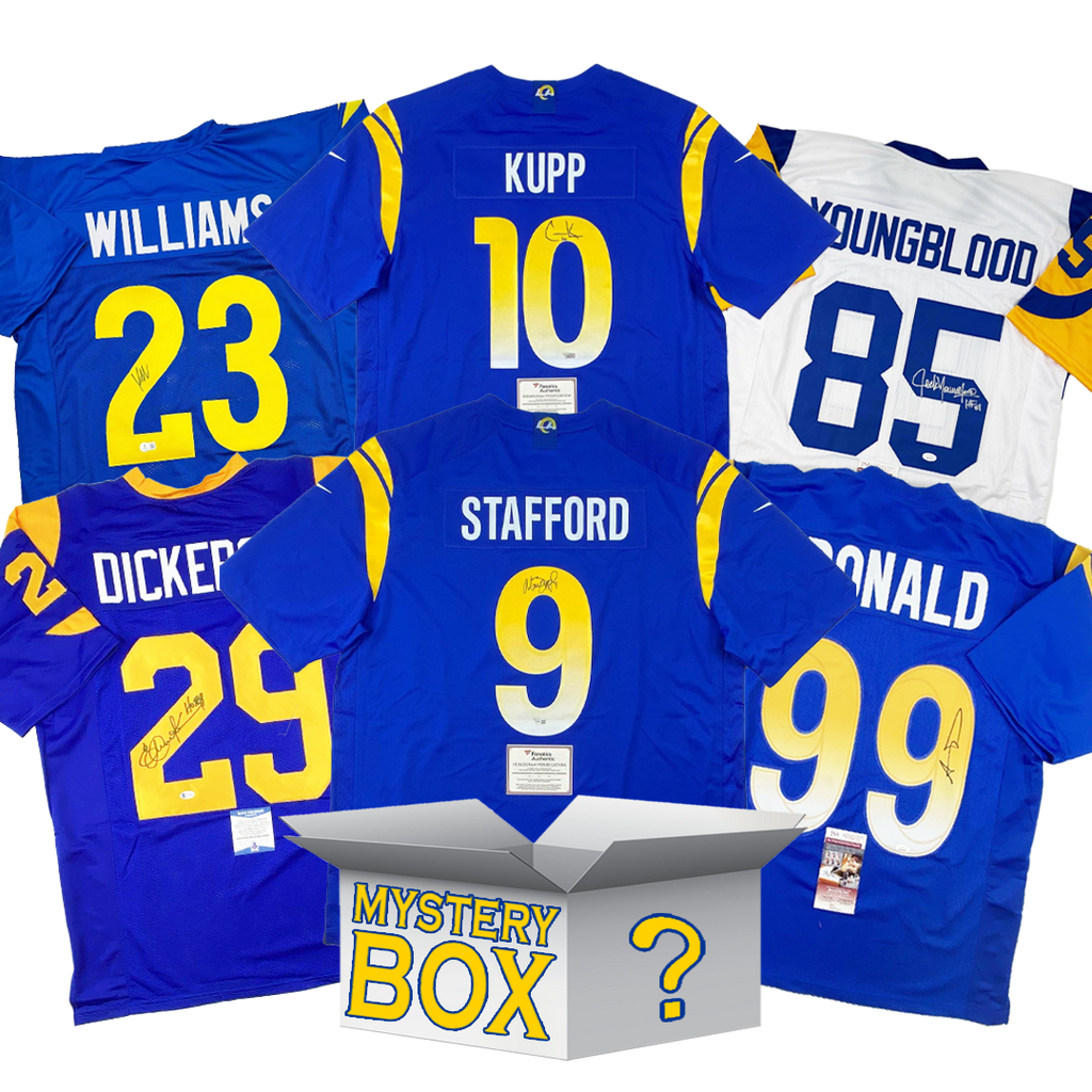 Autographed/Signed Los Angeles Football Jersey Mystery Box with PSA JSA or Beckett COA