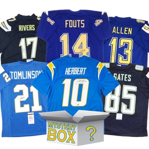 Autographed/Signed Los Angeles San Diego Football Jersey Mystery Box with PSA JSA or Beckett COA