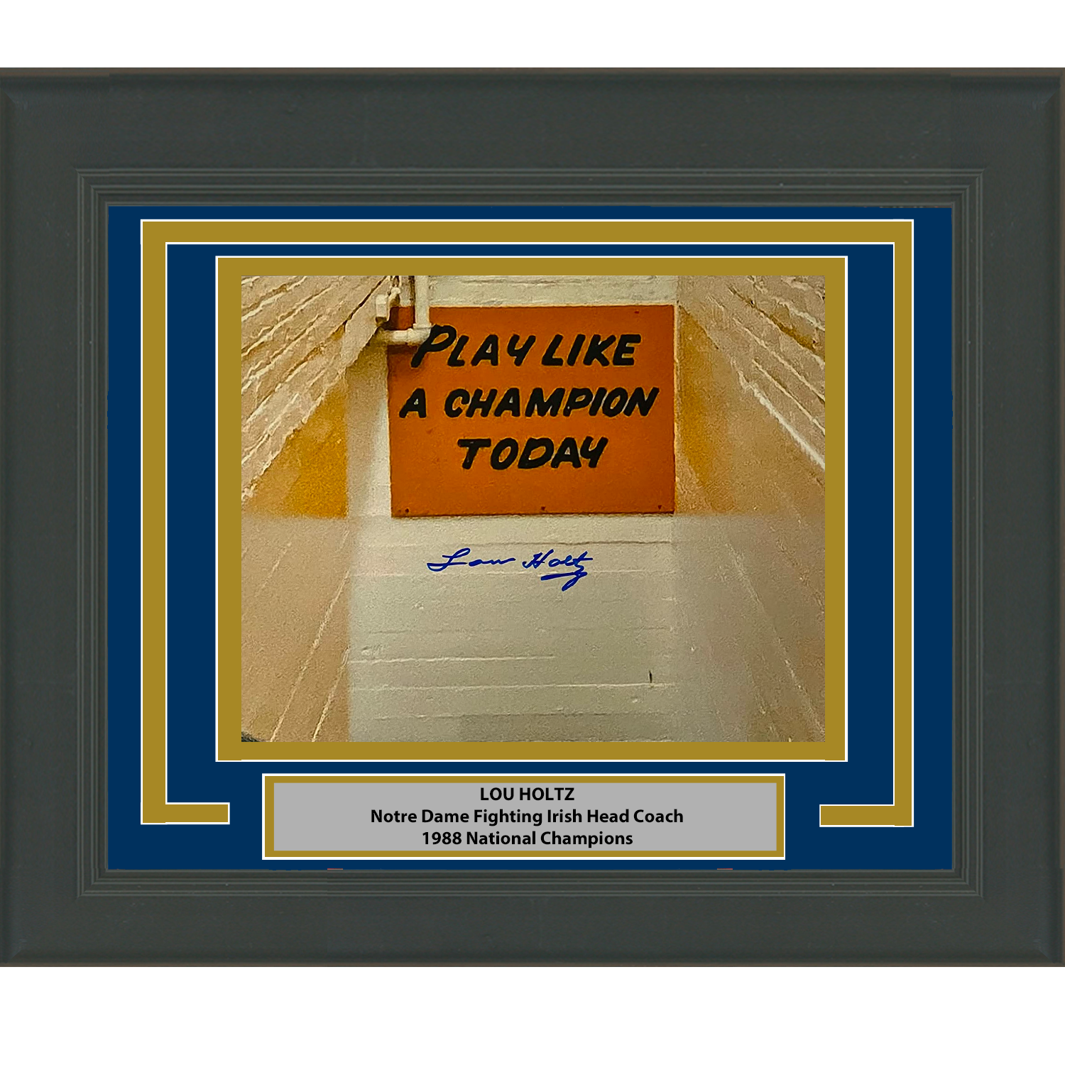 Framed Autographed/Signed Lou Holtz Notre Dame Irish 11x14 College Football Photo JSA COA #2