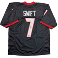 Autographed/Signed D'Andre Swift Georgia Black College Football Jersey Beckett BAS COA