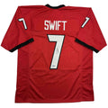 Autographed/Signed D'Andre Swift Georgia Red College Football Jersey Beckett BAS COA