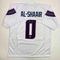 Autographed/Signed Azeez Al Shaair Houston White Football Jersey Beckett BAS COA