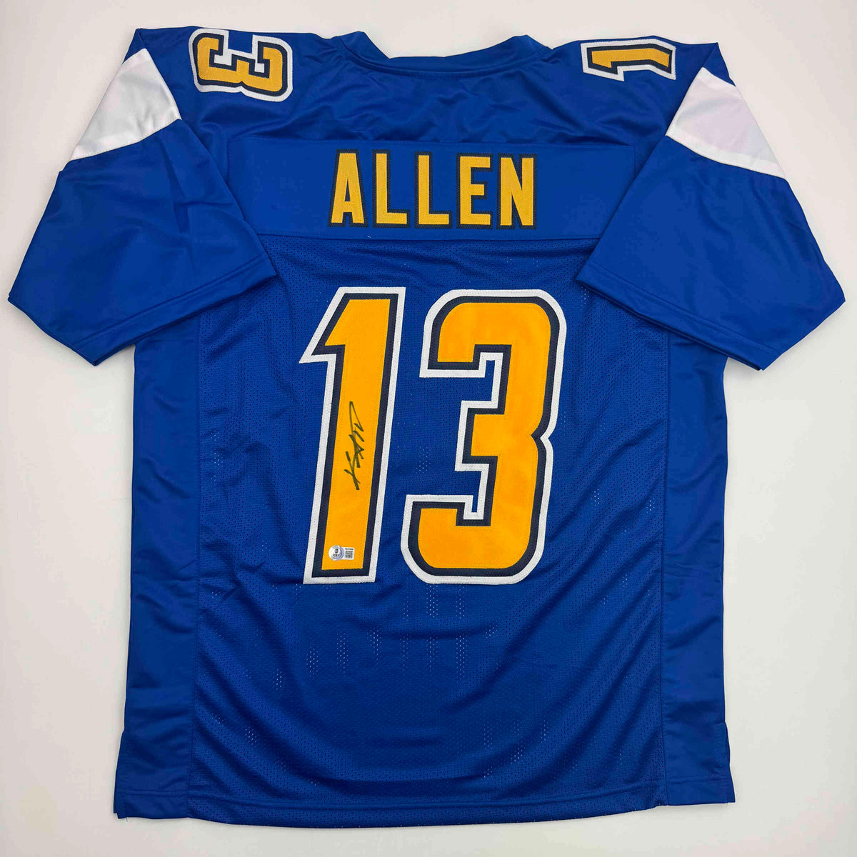 Autographed/Signed Keenan Allen Los Angeles LA Color Rush Blue Football Jersey Beckett BAS COA