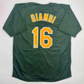 Autographed/Signed Jason Giambi Oakland Green Baseball Jersey Beckett BAS COA
