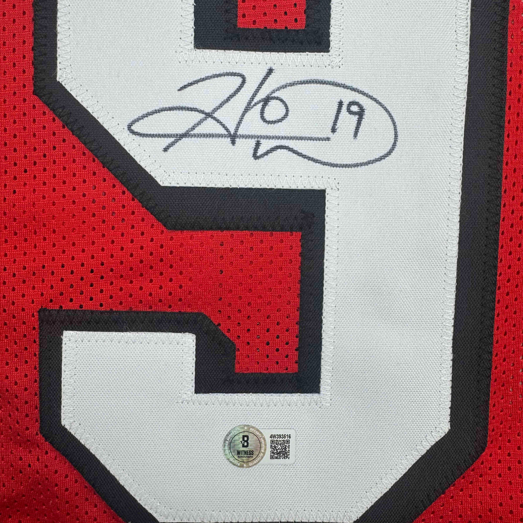 Autographed/Signed Hines Ward Georgia Red College Football Jersey Beckett BAS COA