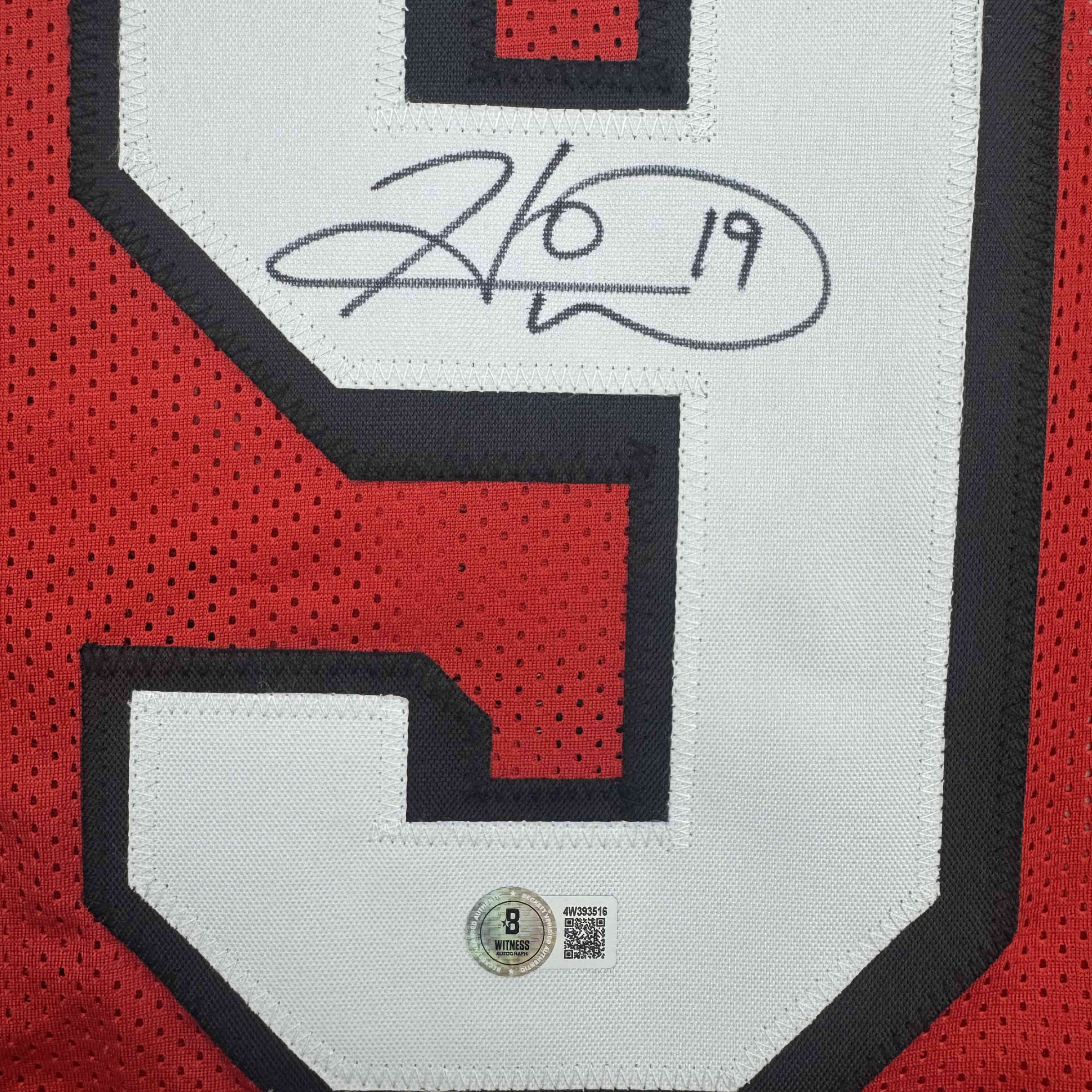Autographed/Signed Hines Ward Georgia Red College Football Jersey Beckett BAS COA